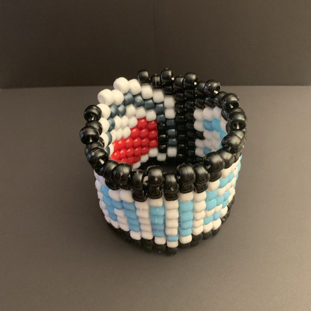 Music Heart Headphones Kandi Cuff Bead Bracelet Rave Festival Accessory